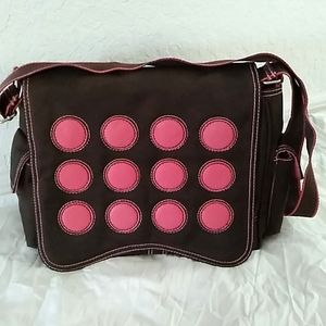 Hadaki messenger bag brown/pink
